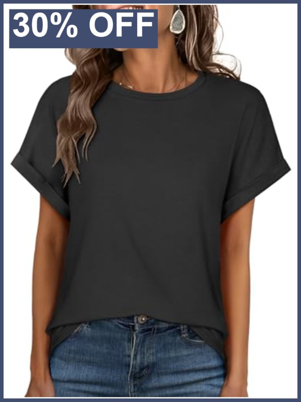 ANRABESS Oversized Short Sleeve Crewneck T-Shirt Basic Tee